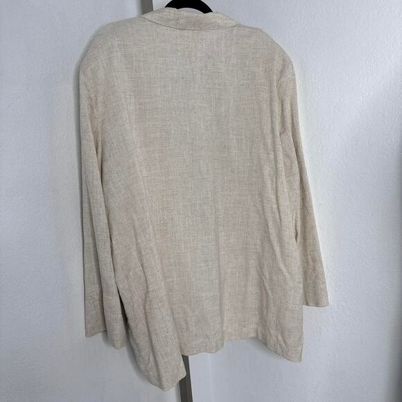Vintage 90s Minimalist Costal One Button Blazer Unlined - Picture 6 of 7